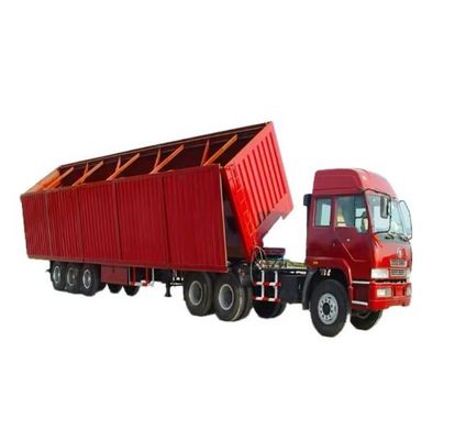 Wosheng Tri-Axle Hydraulic Lift Side Tipper Side Dump Semi Trailer 사이드 티핑 트레일러