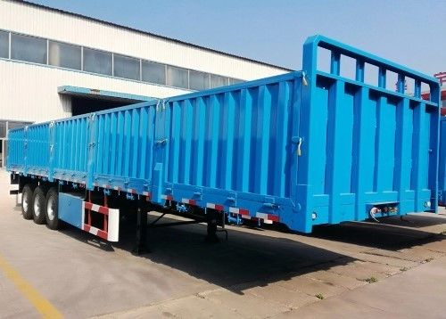 3 Axles Drop Side Wall Semi-Trailer 화물 운송에 적합한 울타리 설계