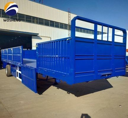3 Axles Drop Side Wall Semi-Trailer 화물 운송에 적합한 울타리 설계
