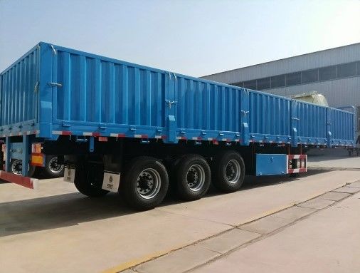 3 Axles Drop Side Wall Semi-Trailer 화물 운송에 적합한 울타리 설계