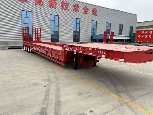 직선 4 축 16 바퀴 낮은 침대 반 트레일러 최대 실량 30TON/60TON/80TON/100TON