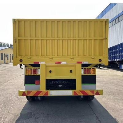 스틸 3 축 40ft 12.4m 울타리 화물 반 트레일러 사이드 벽 트럭 대량 화물 트레일러