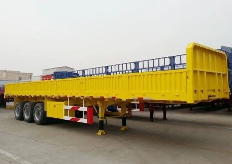 스틸 3 축 40ft 12.4m 울타리 화물 반 트레일러 사이드 벽 트럭 대량 화물 트레일러