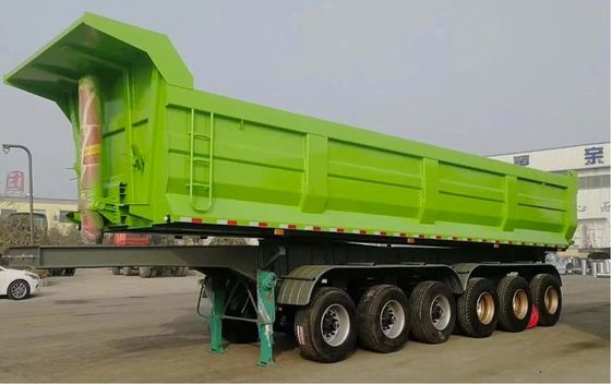 45Cbm 60Ton 덤프 트럭 트레일러 모래 돌 곡물 운송을 위한 뒷 덤프 트레일러