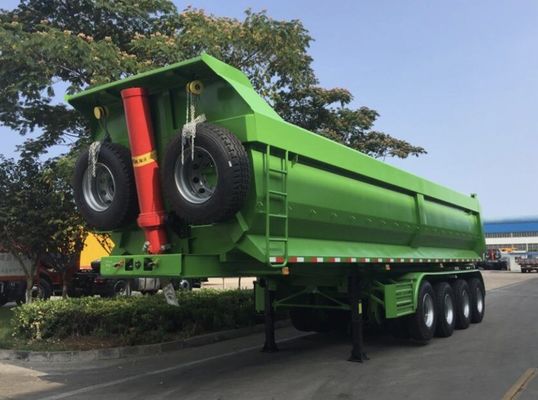 45Cbm 60Ton 덤프 트럭 트레일러 모래 돌 곡물 운송을 위한 뒷 덤프 트레일러