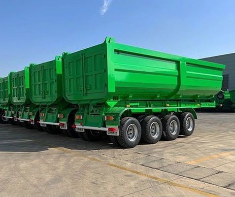 45Cbm 60Ton 덤프 트럭 트레일러 모래 돌 곡물 운송을 위한 뒷 덤프 트레일러
