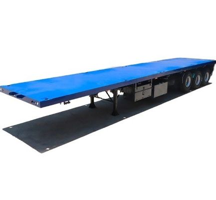 3 축 평면 컨테이너 트럭 트레일러 반 평면 침대 화물 반 트레일러 림 9.0-22.5