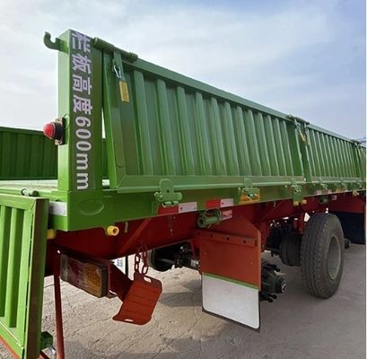 맞춤화 30t 40t 3 축 트레일러 철강 측면 벽과 분리 가능한 보드 울타리