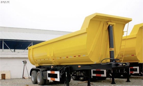 Q345B / T700 모래 돌 운송을 위한 철강 주 빔 수압 후방 덤프 반 트레일러