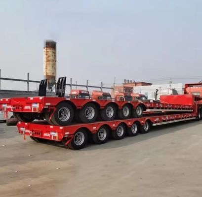 공기 또는 기계식 서스펜션 3/4 Axle Excavator 운송을 위한 로브보이 반 트레일러