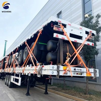 컨테이너 평면 반 트레일러 잎 스프링 90x13/16x10 층과 30-70t 용량