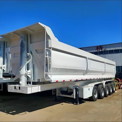 Wosheng 30-80 톤 후방 덤프 반 트레일러 최대 실량 30000 kg 및 U 타입 디자인