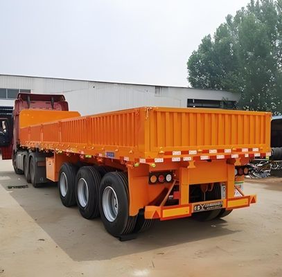 600mm 및 800mm 사이드 플레이트 높이를 가진 사용자 정의 50T 3 축 사이드 월 반 트레일러
