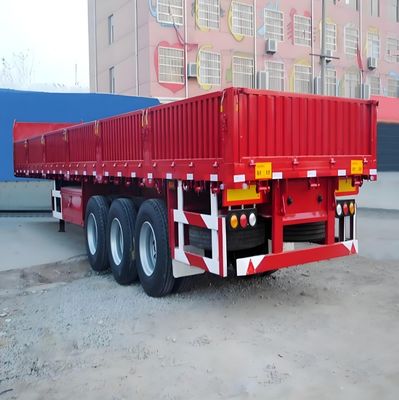 600mm 및 800mm 사이드 플레이트 높이를 가진 사용자 정의 50T 3 축 사이드 월 반 트레일러