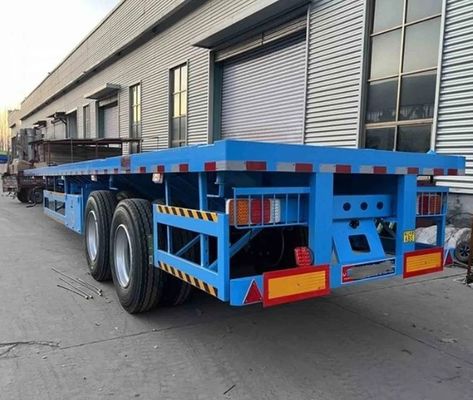반 트레일러 2 축 20FT 40FT 평면 침대 컨테이너 평면 트럭 트레일러 타이어 12.00R22.5