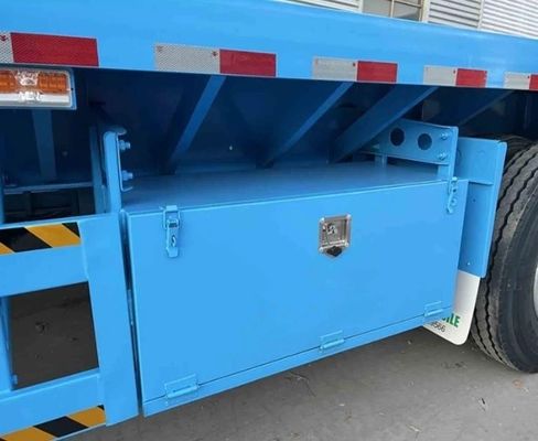 반 트레일러 2 축 20FT 40FT 평면 침대 컨테이너 평면 트럭 트레일러 타이어 12.00R22.5