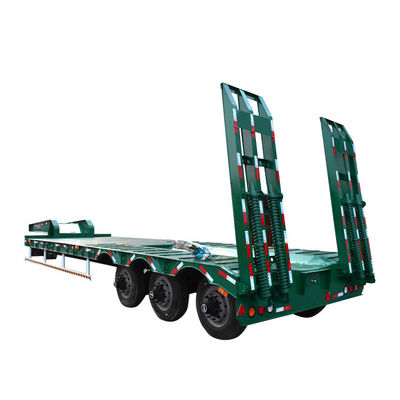 Wosheng 4 Axles Low Bed Container Chassis Heavy Duty Equipment Trailing용 중장비 수송용 반트레일러