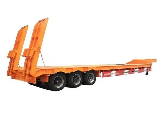 Wosheng 4 Axles Low Bed Container Chassis Heavy Duty Equipment Trailing용 중장비 수송용 반트레일러
