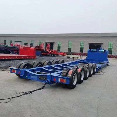 Wosheng 4 Axles Low Bed Container Chassis Heavy Duty Equipment Trailing용 중장비 수송용 반트레일러