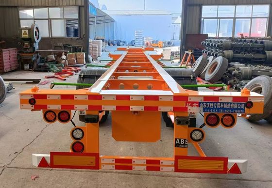 2 또는 3 축 40ft 컨테이너 운송 반 트레일러 JOST 2&quot; 50mm 또는 3.5&quot; 90mm 킹 핀