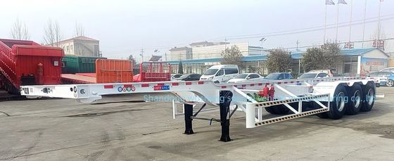 Wosheng 3 Axle 20FT 40FT 컨테이너 스켈레톤 컨테이너 운송용 반 트레일러