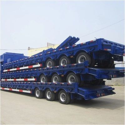 13000x3000x3300mm 우수한 제조업 Wosheng 3Axis Lowbed Lowboy 트럭 반 트레일러