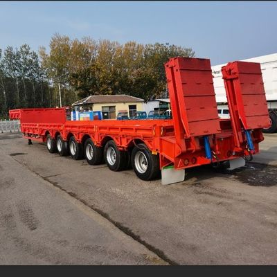 Wosheng 3 Axles 50-100 Tons Low Boy Low Bed Truck 13000x3000x3300의 반 트레일러