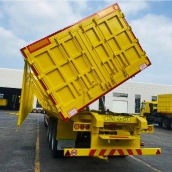 13T 3 Axles Wosheng 라이트 타입 사이드 월 덤프 반 트레일러 자갈 돌 모래 운송