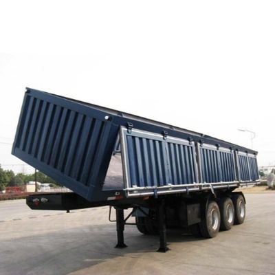 화물 운송용 3 축 중공용 철 lateral tipper dump 반 트레일러 공기 서스펜션