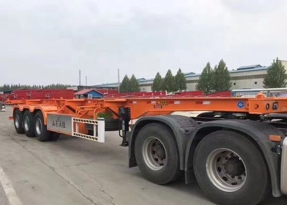 컨테이너 운송용 3 축 철강 스켈레톤 반 트레일러 최대 실량 30000 kg