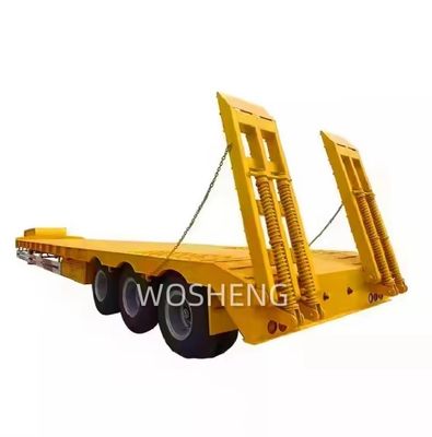 중량 차량/장비 운송용 30TON Wosheng 낮은 침대 반 트레일러