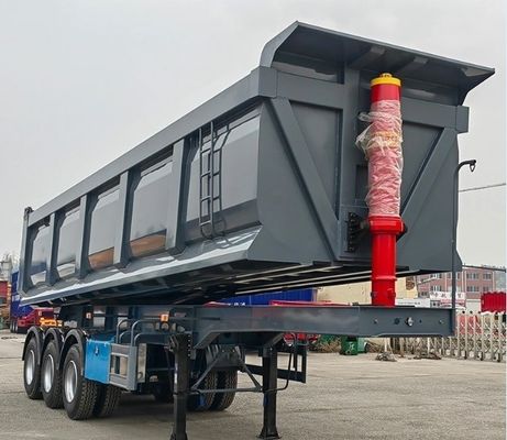 설계 30-100 톤 U형 후방 덤프 반 트레일러 최대 용량 30000 kg 및 스틸