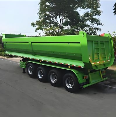 설계 30-100 톤 U형 후방 덤프 반 트레일러 최대 용량 30000 kg 및 스틸