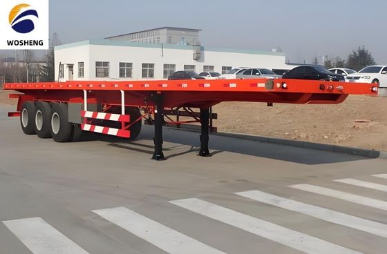 12.00R22.5 타이어 맞춤형 2 3 4 Axlesd 운송 40ft 컨테이너 평면 트럭 트레일러