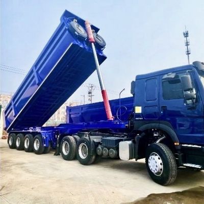28t 중량 착륙용 기구 큰 돌 운송을 위한 후방 하이드라울ିକ୍ 덤프 반 트레일러