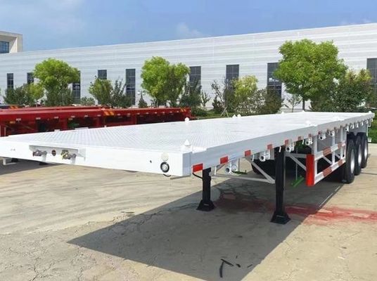 최고 20FT 40FT 컨테이너 차시 평면 반 트레일러 28t 중량 착륙 기구