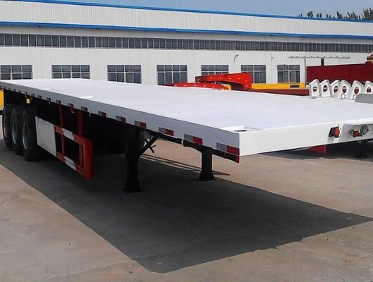 최고 20FT 40FT 컨테이너 차시 평면 반 트레일러 28t 중량 착륙 기구