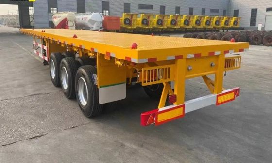 다기능 3 축 12 바퀴 평면 컨테이너 트레일러 최대 용량 30000 kg
