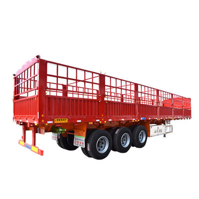 3/4 Axles 9.00-22.5 Rim Flat Type Side Wall Fence 반 트레일러 20 년 동안 수출