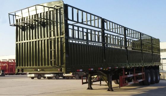 3/4 Axles 9.00-22.5 Rim Flat Type Side Wall Fence 반 트레일러 20 년 동안 수출