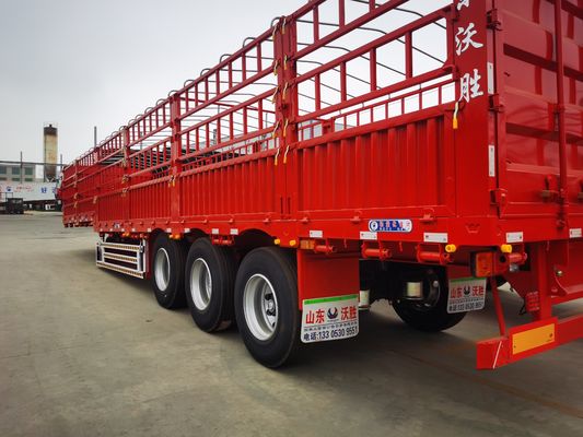 3/4 Axles 9.00-22.5 Rim Flat Type Side Wall Fence 반 트레일러 20 년 동안 수출