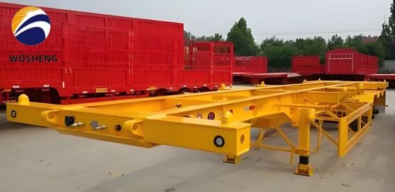 고객의 요청 2 축 체시 40FT/45FT 스켈레톤 반 트레일러 중량 착륙 기구