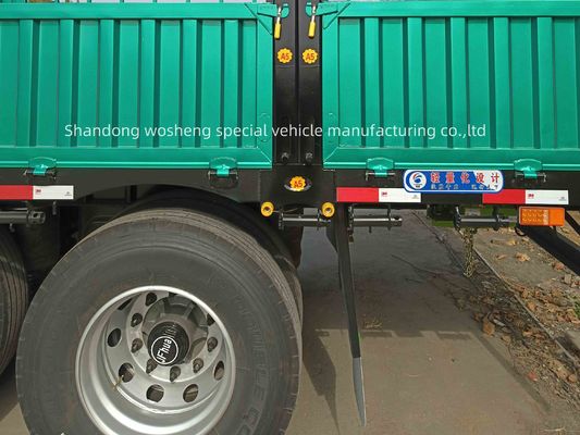 3/4 Axles 9.00-22.5 Rim Flat Type Side Wall Fence 반 트레일러 20 년 동안 수출