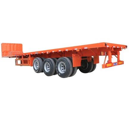 13ton*3 Axles 기계식 서스펜션 맞춤 컨테이너 트레일러 낮은 평면 반 트레일러