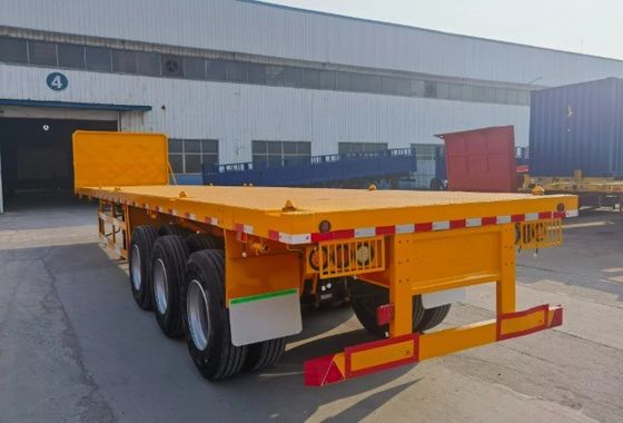 13ton*3 Axles 기계식 서스펜션 맞춤 컨테이너 트레일러 낮은 평면 반 트레일러