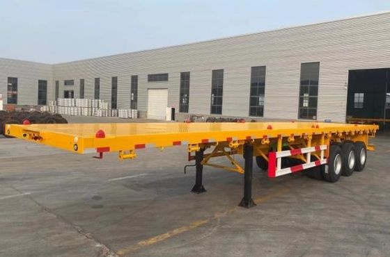 13ton*3 Axles 기계식 서스펜션 맞춤 컨테이너 트레일러 낮은 평면 반 트레일러
