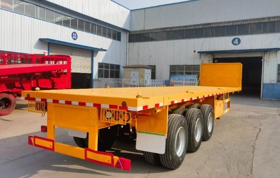 13ton*3 Axles 기계식 서스펜션 맞춤 컨테이너 트레일러 낮은 평면 반 트레일러