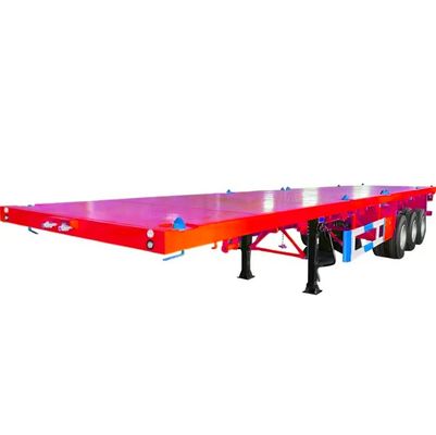 90mm*13/16mm*10 레이어 잎 봄 40ft 평면 침대 트레일러 터널 바퀴와 함께 두바이