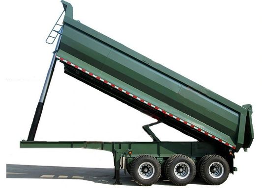 Q345B/T700 다각화된 후방 덤프 틱퍼 틱핑용 스틸 본 빔 반 트레일러