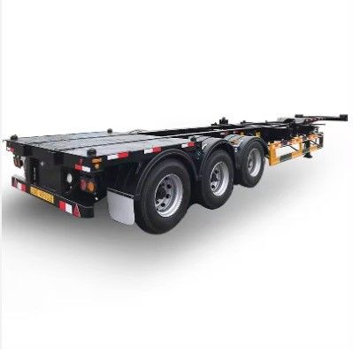 최대 운용량 30000 kg 12.4m 3 축 40ft 트럭 트레일러 차시 스켈레톤 반 트레일러